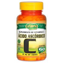 Vitamina C Ácido Ascórbico 500mg 60 Cáps - Unilife Vitamina C Ácido Ascórbico 500mg 60 Cáps - Unilife