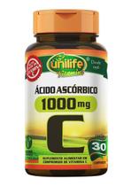 Vitamina C Ácido Ascórbico Unilife 1000mg 30 comprimidos Vitamina C Ácido Ascórbico Unilife 1000mg 30 comprimidos