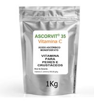 Vitamina C Com Ascórbico Para Peixes Camarões Crustáceos 1kg