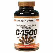 Vitamina C com rosa mosqueta 60 comprimidos da Windmill Health (pacote com 4)
