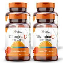 Vitamina C Com Zinco - 60 Cáps Kit Com 4 Potes