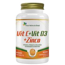 Vitamina C D3 Zinco Flora Nativa 60 Cápsulas Suplemento Imunidade