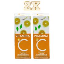 Vitamina C Efervescente com Zinco Kit 2x 10 Comprimidos Efervescentes A2F
