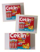 Vitamina C Efervescente + D + Zinco sabor Laraja kit c/ 3 und