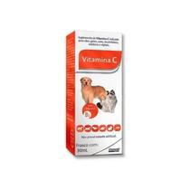 Vitamina c para caes gatos aves roedores provets 30ml