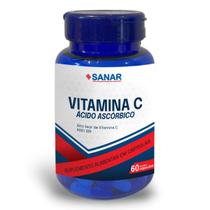 Vitamina C Sanar 400% IDR - Ácido Ascórbico 60 Cápsulas - Imunidade e Antioxidante