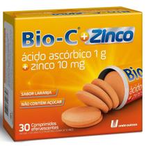 Vitamina C + Zinco 10mg Bio-C 30 Comprimidos Efervescentes - Uniao Quimica