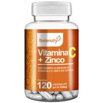 Vitamina C + Zinco 500mg 120 Cáps - Romanutry