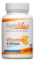 Vitamina C + Zinco 60cpr - Acido Ascorbico 1000g + Zinco 10g - Suplemais