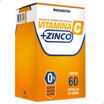Vitamina C Zinco Natural Suplemento Alimentar Puro imunidade Original 60 Capsulas Comprimidos 500mg