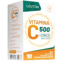 Vitamina C + Zinco Quelato 500mg 60 Caps - Lauton Vitamina C + Zinco Quelato 500mg 60 Caps - Lauton