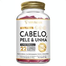 Vitamina Cabelo, Pele e Unha 22 Nutrientes 60 Cápsulas Vitamina Cabelo, Pele e Unha 22 Nutrientes 60 Cápsulas