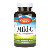 Vitamina Carlson Mild-C 500 mg Vitamina C tamponada 100 cápsulas