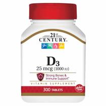 Vitamina D 1000 UI 300 comprimidos da 21st Century (pacote com 6)