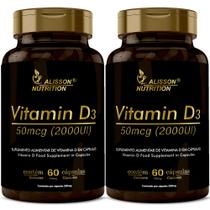 Vitamina D 2000ui 2x60 cápsulas Alta Concentração Vitamina D3