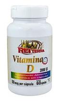Vitamina D 2000UI 60 Cápsulas 500mg - Rei Terra