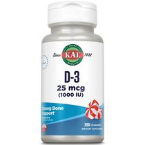 Vitamina D-3 para mastigar KAL 1000 UI com sabor de hortelã 200 mastigáveis Vitamina D-3 para mastigar KAL 1000 UI com sabor de hortelã 200 mastigáveis