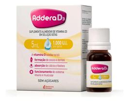 Vitamina D Adder 1000ui Gotas 5ml Sem Sabor