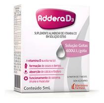 Vitamina D Adder 600ui Gotas 5ml - Sem Sabor Sem Sabor