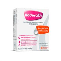 Vitamina D Addera D3 400UI Gotas 10ml - Suplemento Alimentar