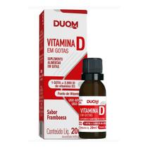 Vitamina D em Gotas 20ml Sabor Framboesa Duom