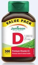 Vitamina D Jamieson 1000 UI 500 comprimidos