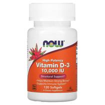 Vitamina D3, 10.000IU, (Alta Potência) 120 cápsulas