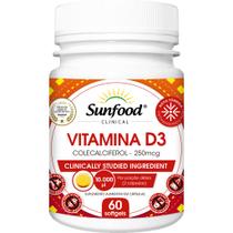Vitamina D3 10.000ui 250mcg Colecalciferol 60 Softgels - Sunfood
