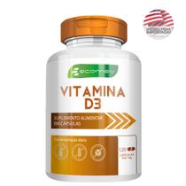 Vitamina D3 10.000UI 500mg 100% Pura Concentrada 120 Cápsulas Ecomev