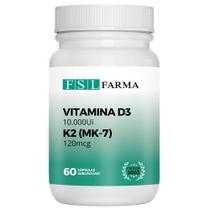 Vitamina D3 10.000UI + K2 (MK-7) 120mcg 60 Cápsulas Sublingual