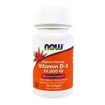 Vitamina D3 10000 UI (120 softgels) Now Foods