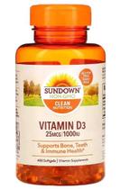Vitamina D3 1000IU 25mcg Sundown 400 Cápsulas Suplemento Vitamínico Original
