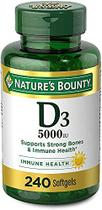 Vitamina D3 125 mcg (5000UI) Suporte Imune e Ossos Saudáveis - 240 Cápsulas