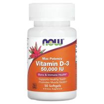 Vitamina D3 1250mcg 50000ui 50 Softgels NOW Foods