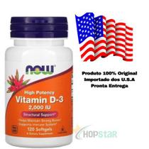 Vitamina D3 2.000 iU 120 Softgels Now Foods Importada Eua