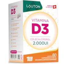Vitamina D3 2.000 UI Colecalciferol 60 Comprimidos - Lauton Vitamina D3 2.000 UI Colecalciferol 60 Comprimidos - Lauton