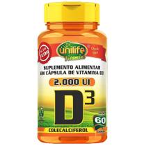 Vitamina D3 2000 U.I. Colecalciferol 60 cápsulas de 470mg