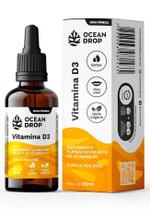 VITAMINA D3 2000 UI 30ML VEGANO OCEAN DROP - Suplemento Alimentar