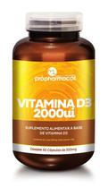 Vitamina D3 2000 Ui 60 Capsulas Osso Dentes Fortalecimento - Propharmacos