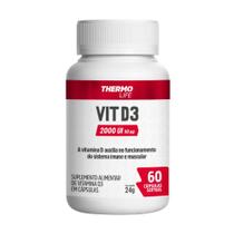Vitamina D3 2000 UI 60 Cápsulas Softgel Colecalciferol Thermo Life Vitamina D3 2000 UI 60 Cápsulas Softgel Colecalciferol Thermo Life