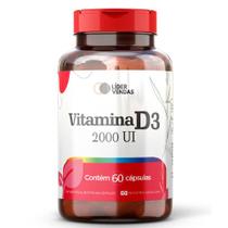 Vitamina D3 2000 UI (Colecalciferol) 60 Cápsulas 500mg Suporte Imunológico e Saúde Óssea