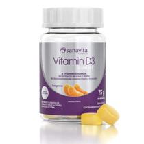 Vitamina D3 2000 UI Gummy 30 Gomas Sanavita Sabor Tangerina