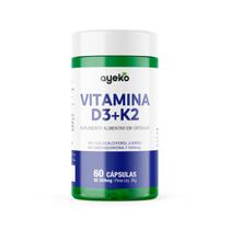 Vitamina D3 2000 UI + K2 Menaquinona 60caps - Ayeko