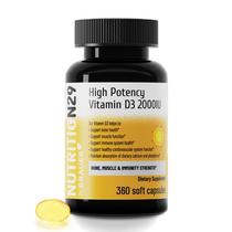 Vitamina D3 2000 UI NUTRITION29 360 cápsulas gelatinosas para imunidade e ossos Vitamina D3 2000 UI NUTRITION29 360 cápsulas gelatinosas para imunidade e ossos