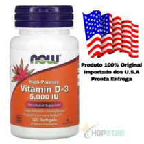 Vitamina D3 2000iu 120 Cápsulas Now Foods Importado Eua