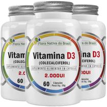 Vitamina D3 2000ui 3 X 60 Cápsulas Flora Nativa