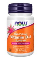 Vitamina D3 2000UI 30 Cápsulas Gelatinosas Now Foods Vitamina D3 2000UI 30 Cápsulas Gelatinosas Now Foods