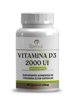 Vitamina d3 2000ui belnut 60 caps softgel 430mg Vitamina d3 2000ui belnut 60 caps softgel 430mg