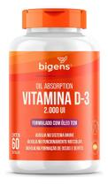 Vitamina D3 2000UI Bigens Premium Com Óleo TCM 60 Cápsulas - Congratulations Store