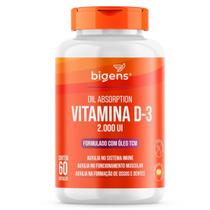 Vitamina D3 2000ui Com Tcm 400mg Bigens 60 Capsulas